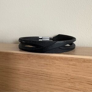 Black Leather Bracelet
